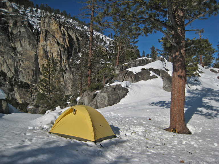 Campsite on top of Yosemite Falls